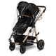 Carucior 3 in 1, Lionelo, Amber, Cadru aluminiu, Cu landou intarit si salteluta moale, Cu scoica auto testata ADAC, Reversibil, Cu accesorii, Geanta parinti, Pana la 22 kg, EN1888-1 EN1888-2 EN1466 ECE R129, Negru onyx