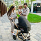 Carucior 3 in 1, Lionelo, Amber, Cadru aluminiu, Cu landou intarit si salteluta moale, Cu scoica auto testata ADAC, Reversibil, Cu accesorii, Geanta parinti, Pana la 22 kg, EN1888-1 EN1888-2 EN1466 ECE R129, Negru onyx