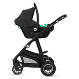 Carucior 3 in 1, Lionelo, Bianka, Transformabil, Cadru aluminiu, Cu landou si salteluta moale, Cu scoica auto, Cu multiple accesorii, Sustine 22 kg, 0 luni+, EN1466:2014+AC:2015, EN1888, Negru