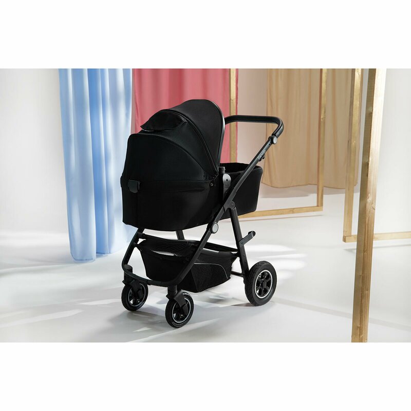Carucior 3 in 1, Lionelo, Bianka, Transformabil, Cadru aluminiu, Cu landou si salteluta moale, Cu scoica auto testata ADAC, Cu multiple accesorii, Sustine 22 kg, 0 luni+, EN1466:2014+AC:2015, EN1888, Negru - gogobaby.ro