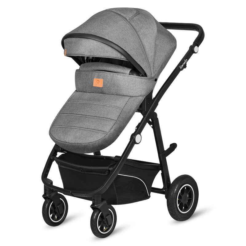 Carucior 3 in 1, Lionelo, Bianka, Transformabil, Cadru aluminiu, Cu landou si salteluta moale, Cu scoica auto, Cu multiple accesorii, Sustine 22 kg, 0 luni+, EN1466:2014+AC:2015, EN1888, Gri - gogobaby.ro