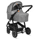 Carucior 3 in 1, Lionelo, Bianka, Transformabil, Cadru aluminiu, Cu landou si salteluta moale, Cu scoica auto, Cu multiple accesorii, Sustine 22 kg, 0 luni+, EN1466:2014+AC:2015, EN1888, Gri