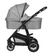 Carucior 3 in 1, Lionelo, Bianka, Transformabil, Cadru aluminiu, Cu landou si salteluta moale, Cu scoica auto testata ADAC, Cu multiple accesorii, Sustine 22 kg, 0 luni+, EN1466:2014+AC:2015, EN1888, Gri