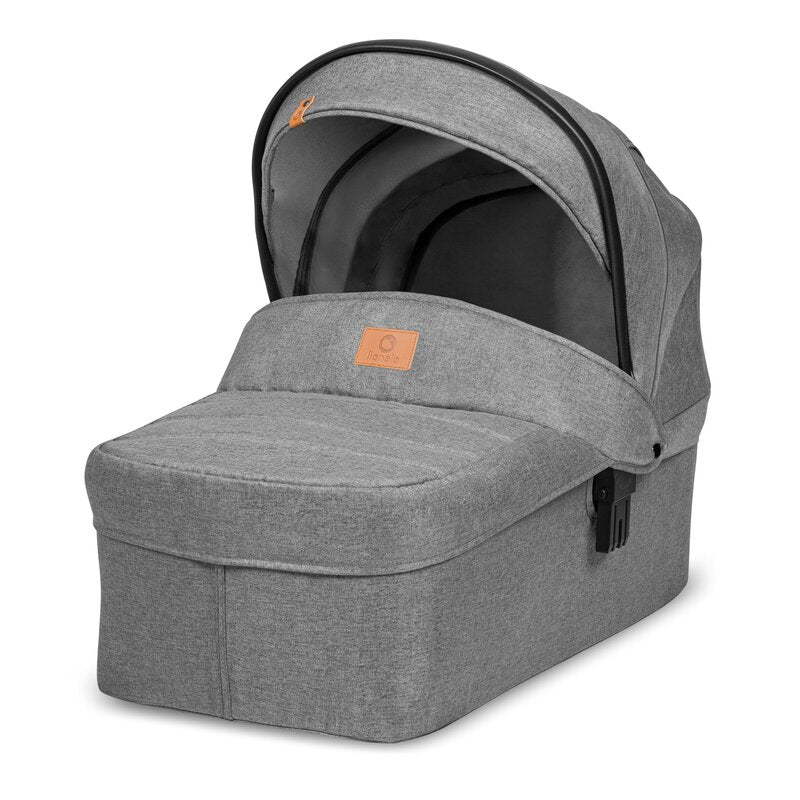 Carucior 3 in 1, Lionelo, Bianka, Transformabil, Cadru aluminiu, Cu landou si salteluta moale, Cu scoica auto, Cu multiple accesorii, Sustine 22 kg, 0 luni+, EN1466:2014+AC:2015, EN1888, Gri - gogobaby.ro