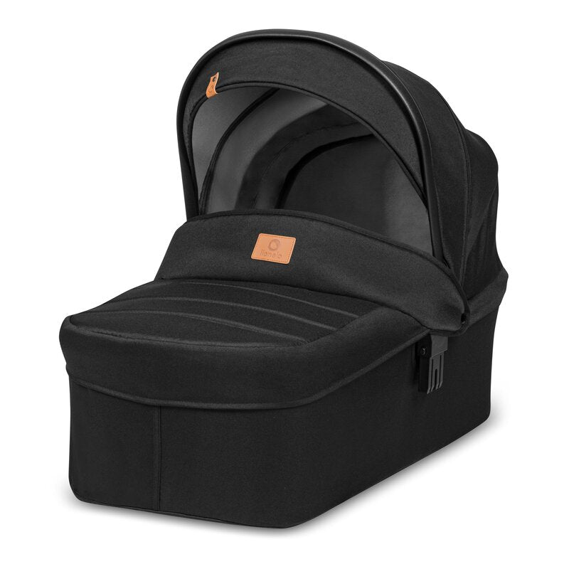 Carucior 3 in 1, Lionelo, Bianka, Transformabil, Cadru aluminiu, Cu landou si salteluta moale, Cu scoica auto, Cu multiple accesorii, Sustine 22 kg, 0 luni+, EN1466:2014+AC:2015, EN1888, Negru - gogobaby.ro