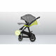 Carucior 3 in 1, Lionelo, Bianka, Transformabil, Cadru aluminiu, Cu landou si salteluta moale, Cu scoica auto testata ADAC, Cu multiple accesorii, Sustine 22 kg, 0 luni+, EN1466:2014+AC:2015, EN1888, Gri