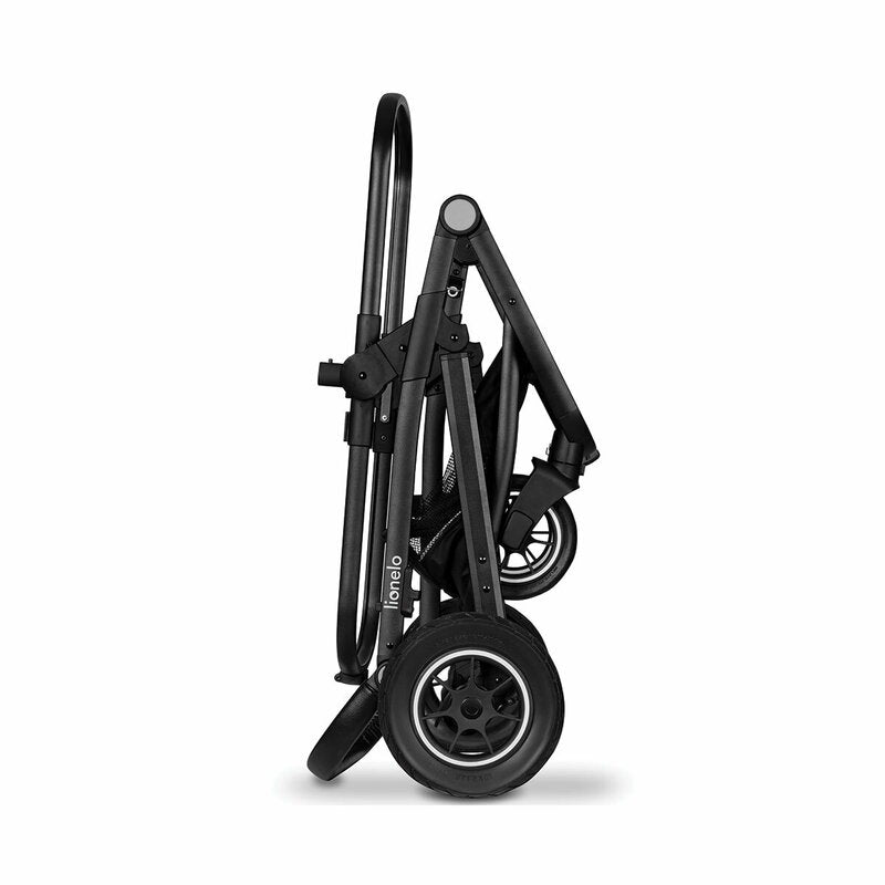 Carucior 3 in 1, Lionelo, Bianka, Transformabil, Cadru aluminiu, Cu landou si salteluta moale, Cu scoica auto testata ADAC, Cu multiple accesorii, Sustine 22 kg, 0 luni+, EN1466:2014+AC:2015, EN1888, Negru - gogobaby.ro