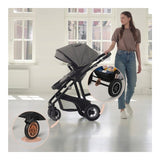 Carucior 3 in 1, Lionelo, Bianka, Transformabil, Cadru aluminiu, Cu landou si salteluta moale, Cu scoica auto, Cu multiple accesorii, Sustine 22 kg, 0 luni+, EN1466:2014+AC:2015, EN1888, Gri
