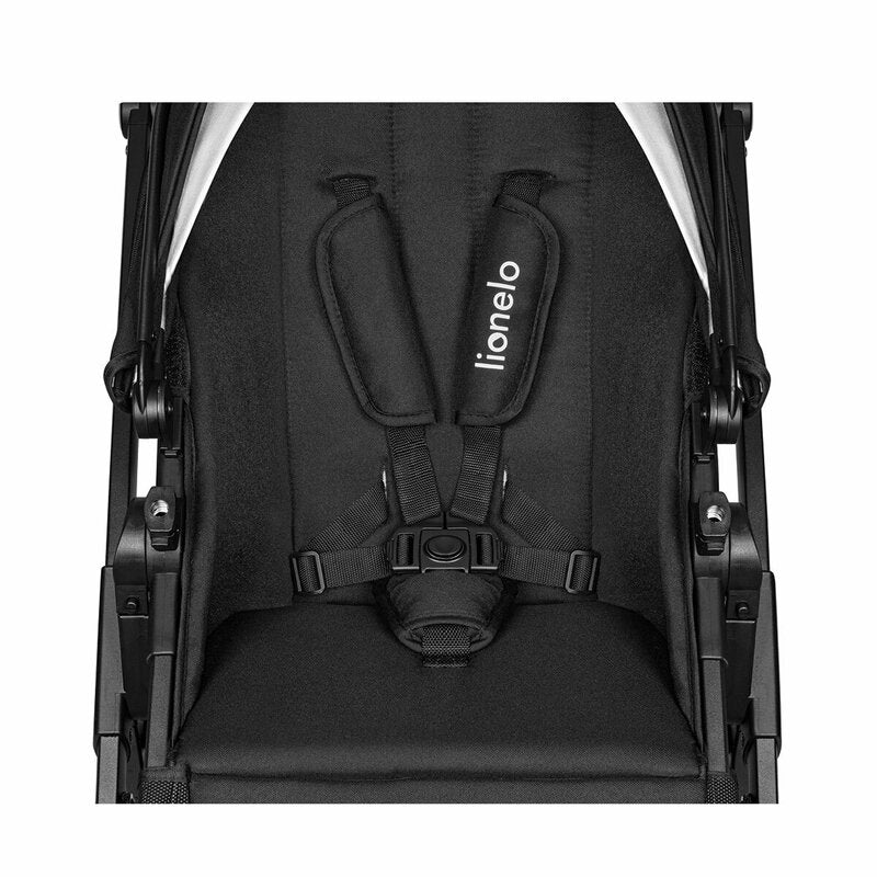 Carucior 3 in 1, Lionelo, Bianka, Transformabil, Cadru aluminiu, Cu landou si salteluta moale, Cu scoica auto testata ADAC, Cu multiple accesorii, Sustine 22 kg, 0 luni+, EN1466:2014+AC:2015, EN1888, Negru - gogobaby.ro