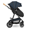 Carucior 2 in 1, Lionelo, Amber, Cadru aluminiu, Cu landou intarit si salteluta moale, Reversibil, Maner ajustabil, Huse pentru picioare, ploaie, Plasa de tantari, Geanta parinti, Pana la 22 kg, EN1888-1, EN1888-2, EN1466, Albastru