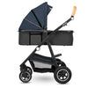 Carucior 2 in 1, Lionelo, Amber, Cadru aluminiu, Cu landou intarit si salteluta moale, Reversibil, Maner ajustabil, Huse pentru picioare, ploaie, Plasa de tantari, Geanta parinti, Pana la 22 kg, EN1888-1, EN1888-2, EN1466, Albastru