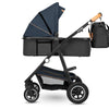 Carucior 2 in 1, Lionelo, Amber, Cadru aluminiu, Cu landou intarit si salteluta moale, Reversibil, Maner ajustabil, Huse pentru picioare, ploaie, Plasa de tantari, Geanta parinti, Pana la 22 kg, EN1888-1, EN1888-2, EN1466, Albastru