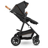 Carucior 2 in 1, Lionelo, Amber, Cadru aluminiu, Cu landou intarit si salteluta moale, Reversibil, Maner ajustabil, Huse pentru picioare, ploaie, Plasa de tantari, Geanta parinti, Pana la 22 kg, EN1888-1, EN1888-2, EN1466, Gri inchis