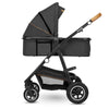 Carucior 2 in 1, Lionelo, Amber, Cadru aluminiu, Cu landou intarit si salteluta moale, Reversibil, Maner ajustabil, Huse pentru picioare, ploaie, Plasa de tantari, Geanta parinti, Pana la 22 kg, EN1888-1, EN1888-2, EN1466, Gri inchis