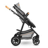 Carucior 2 in 1, Lionelo, Amber, Cadru aluminiu, Cu landou intarit si salteluta moale, Reversibil, Maner ajustabil, Huse pentru picioare, ploaie, Plasa de tantari, Geanta parinti, Pana la 22 kg, EN1888-1, EN1888-2, EN1466, Gri deschis