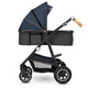 Carucior 2 in 1, Lionelo, Amber, Cadru aluminiu, Cu landou intarit si salteluta moale, Reversibil, Maner ajustabil, Huse pentru picioare, ploaie, Plasa de tantari, Geanta parinti, Pana la 22 kg, EN1888-1, EN1888-2, EN1466, Albastru