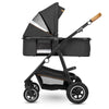 Carucior 2 in 1, Lionelo, Amber, Cadru aluminiu, Cu landou intarit si salteluta moale, Reversibil, Maner ajustabil, Huse pentru picioare, ploaie, Plasa de tantari, Geanta parinti, Pana la 22 kg, EN1888-1, EN1888-2, EN1466, Gri inchis