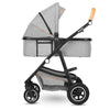 Carucior 2 in 1, Lionelo, Amber, Cadru aluminiu, Cu landou intarit si salteluta moale, Reversibil, Maner ajustabil, Huse pentru picioare, ploaie, Plasa de tantari, Geanta parinti, Pana la 22 kg, EN1888-1, EN1888-2, EN1466, Gri deschis