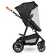 Carucior 2 in 1, Lionelo, Amber, Cadru aluminiu, Cu landou intarit si salteluta moale, Reversibil, Maner ajustabil, Huse pentru picioare, ploaie, Plasa de tantari, Geanta parinti, Pana la 22 kg, EN1888-1, EN1888-2, EN1466, Gri inchis