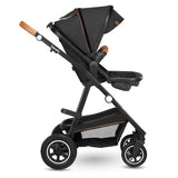 Carucior 2 in 1, Lionelo, Amber, Cadru aluminiu, Cu landou intarit si salteluta moale, Reversibil, Maner ajustabil, Huse pentru picioare, ploaie, Plasa de tantari, Geanta parinti, Pana la 22 kg, EN1888-1, EN1888-2, EN1466, Gri inchis