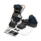 Carucior 2 in 1, Lionelo, Amber, Cadru aluminiu, Cu landou intarit si salteluta moale, Reversibil, Maner ajustabil, Huse pentru picioare, ploaie, Plasa de tantari, Geanta parinti, Pana la 22 kg, EN1888-1, EN1888-2, EN1466, Albastru