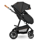 Carucior 2 in 1, Lionelo, Amber, Cadru aluminiu, Cu landou intarit si salteluta moale, Reversibil, Maner ajustabil, Huse pentru picioare, ploaie, Plasa de tantari, Geanta parinti, Pana la 22 kg, EN1888-1, EN1888-2, EN1466, Gri inchis