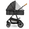 Carucior 2 in 1, Lionelo, Amber, Cadru aluminiu, Cu landou intarit si salteluta moale, Reversibil, Maner ajustabil, Huse pentru picioare, ploaie, Plasa de tantari, Geanta parinti, Pana la 22 kg, EN1888-1, EN1888-2, EN1466, Gri inchis