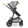 Carucior 2 in 1, Lionelo, Amber, Cadru aluminiu, Cu landou intarit si salteluta moale, Reversibil, Maner ajustabil, Huse pentru picioare, ploaie, Plasa de tantari, Geanta parinti, Pana la 22 kg, EN1888-1, EN1888-2, EN1466, Gri deschis