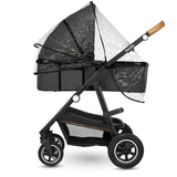 Carucior 2 in 1, Lionelo, Amber, Cadru aluminiu, Cu landou intarit si salteluta moale, Reversibil, Maner ajustabil, Huse pentru picioare, ploaie, Plasa de tantari, Geanta parinti, Pana la 22 kg, EN1888-1, EN1888-2, EN1466, Gri inchis