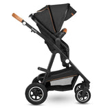 Carucior 2 in 1, Lionelo, Amber, Cadru aluminiu, Cu landou intarit si salteluta moale, Reversibil, Maner ajustabil, Huse pentru picioare, ploaie, Plasa de tantari, Geanta parinti, Pana la 22 kg, EN1888-1, EN1888-2, EN1466, Gri inchis