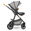Carucior 2 in 1, Lionelo, Amber, Cadru aluminiu, Cu landou intarit si salteluta moale, Reversibil, Maner ajustabil, Huse pentru picioare, ploaie, Plasa de tantari, Geanta parinti, Pana la 22 kg, EN1888-1, EN1888-2, EN1466, Gri deschis