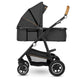 Carucior 2 in 1, Lionelo, Amber, Cadru aluminiu, Cu landou intarit si salteluta moale, Reversibil, Maner ajustabil, Huse pentru picioare, ploaie, Plasa de tantari, Geanta parinti, Pana la 22 kg, EN1888-1, EN1888-2, EN1466, Gri inchis