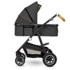 Carucior 2 in 1, Lionelo, Amber, Cadru aluminiu, Cu landou intarit si salteluta moale, Reversibil, Maner ajustabil, Huse pentru picioare, ploaie, Plasa de tantari, Geanta parinti, Pana la 22 kg, EN1888-1, EN1888-2, EN1466, Gri inchis