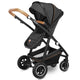 Carucior 2 in 1, Lionelo, Amber, Cadru aluminiu, Cu landou intarit si salteluta moale, Reversibil, Maner ajustabil, Huse pentru picioare, ploaie, Plasa de tantari, Geanta parinti, Pana la 22 kg, EN1888-1, EN1888-2, EN1466, Gri inchis