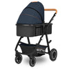 Carucior 2 in 1, Lionelo, Amber, Cadru aluminiu, Cu landou intarit si salteluta moale, Reversibil, Maner ajustabil, Huse pentru picioare, ploaie, Plasa de tantari, Geanta parinti, Pana la 22 kg, EN1888-1, EN1888-2, EN1466, Albastru