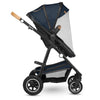 Carucior 2 in 1, Lionelo, Amber, Cadru aluminiu, Cu landou intarit si salteluta moale, Reversibil, Maner ajustabil, Huse pentru picioare, ploaie, Plasa de tantari, Geanta parinti, Pana la 22 kg, EN1888-1, EN1888-2, EN1466, Albastru
