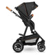 Carucior 2 in 1, Lionelo, Amber, Cadru aluminiu, Cu landou intarit si salteluta moale, Reversibil, Maner ajustabil, Huse pentru picioare, ploaie, Plasa de tantari, Geanta parinti, Pana la 22 kg, EN1888-1, EN1888-2, EN1466, Gri inchis