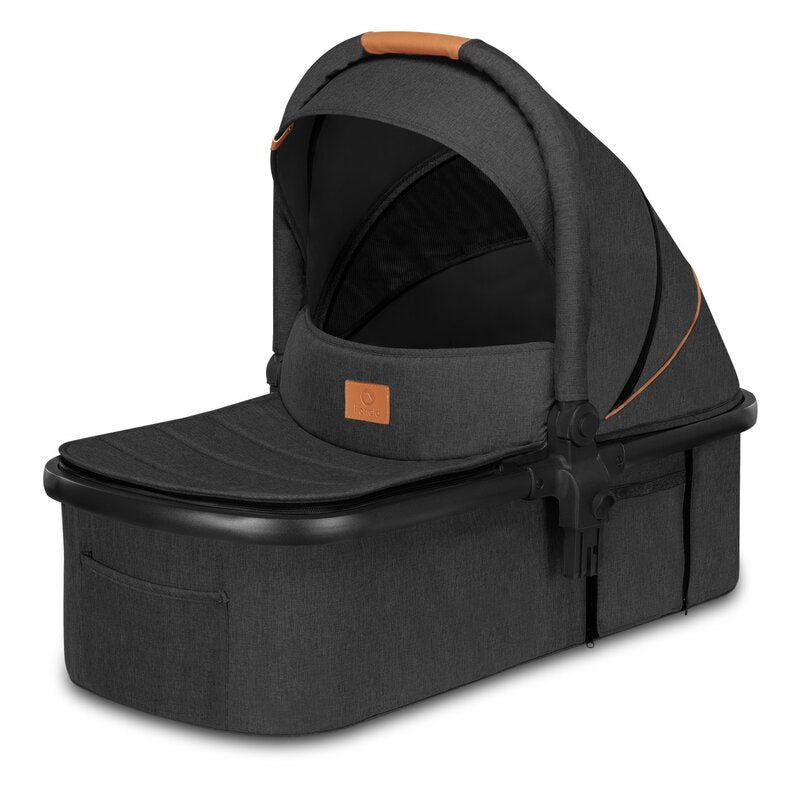 Carucior 3 in 1, Lionelo, Amber, Cadru aluminiu, Cu landou intarit si salteluta moale, Cu scoica auto testata ADAC, Reversibil, Cu accesorii, Geanta parinti, Pana la 22 kg, Gri Inchis