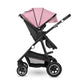 Carucior 3 in 1, Lionelo, Amber, Cadru aluminiu, Cu landou intarit si salteluta moale, Cu scoica auto testata ADAC, Reversibil, Cu accesorii, Geanta parinti, Pana la 22 kg, EN1888-1 EN1888-2 EN1466 ECE R129, Roz
