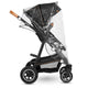 Carucior 3 in 1, Lionelo, Amber, Cadru aluminiu, Cu landou intarit si salteluta moale, Cu scoica auto testata ADAC, Reversibil, Cu accesorii, Geanta parinti, Pana la 22 kg, Gri Inchis