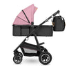 Carucior 3 in 1, Lionelo, Amber, Cadru aluminiu, Cu landou intarit si salteluta moale, Cu scoica auto testata ADAC, Reversibil, Cu accesorii, Geanta parinti, Pana la 22 kg, EN1888-1 EN1888-2 EN1466 ECE R129, Roz