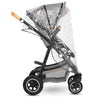 Carucior 3 in 1 Lionelo Amber, Cadru din aluminiu, Landou confortabil, Scaun auto testat ADAC, Accesorii incluse, Geanta parinti, pana la 22 kg, Certificat EN1888, Gri Deschis