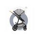Carucior 3 in 1 Lionelo Amber, Cadru din aluminiu, Landou confortabil, Scaun auto testat ADAC, Accesorii incluse, Geanta parinti, pana la 22 kg, Certificat EN1888, Gri Deschis