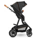 Carucior 3 in 1, Lionelo, Amber, Cadru aluminiu, Cu landou intarit si salteluta moale, Cu scoica auto testata ADAC, Reversibil, Cu accesorii, Geanta parinti, Pana la 22 kg, Gri Inchis