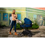 Carucior 2 in 1, Lionelo, Mika, Cadru din aluminiu, Cu landou intarit si salteluta moale, Reversibil, Maner ajustabil, Plasa de tantari, Husa de ploaie, de picioare, 22 kg, Conform cu standardele europene de securitate EN1888-1 EN1888-2, EN1466, Albastru