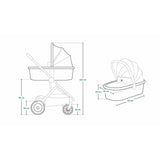 Carucior 2 in 1, Lionelo, Mika, Cadru din aluminiu, Cu landou intarit si salteluta moale, Reversibil, Maner ajustabil, Plasa de tantari, Husa de ploaie, de picioare, 22 kg, Conform cu standardele europene de securitate EN1888-1 EN1888-2, EN1466, Albastru