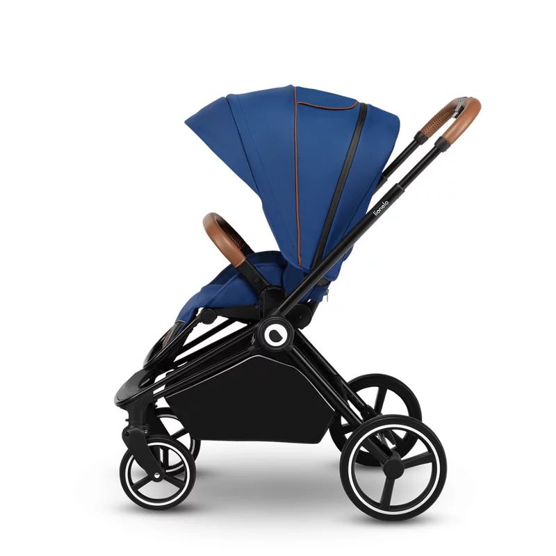 Carucior 2 in 1, Lionelo, Mika, Cadru din aluminiu, Cu landou intarit si salteluta moale, Reversibil, Maner ajustabil, Plasa de tantari, Husa de ploaie, de picioare, 22 kg, Conform cu standardele europene de securitate EN1888-1 EN1888-2, EN1466, Albastru