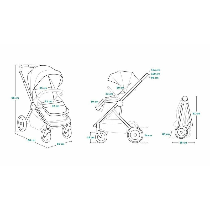 Carucior 2 in 1, Lionelo, Mika, Cadru din aluminiu, Cu landou intarit si salteluta moale, Reversibil, Maner ajustabil, Plasa de tantari, Husa de ploaie, de picioare, 22 kg, Conform cu standardele europene de securitate EN1888-1 EN1888-2, EN1466, Albastru - gogobaby.ro