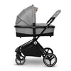 Carucior 2 in 1, Lionelo, Mika, Cadru din aluminiu, Cu landou intarit si salteluta moale, Reversibil, Maner ajustabil, Plasa de tantari, Husa de ploaie, de picioare, 22 kg, Conform cu standardele europene de securitate EN1888-1 EN1888-2, EN1466, Gri - gogobaby.ro