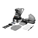 Carucior 2 in 1, Lionelo, Mika, Cadru din aluminiu, Cu landou intarit si salteluta moale, Reversibil, Maner ajustabil, Plasa de tantari, Husa de ploaie, de picioare, 22 kg, Conform cu standardele europene de securitate EN1888-1 EN1888-2, EN1466, Gri